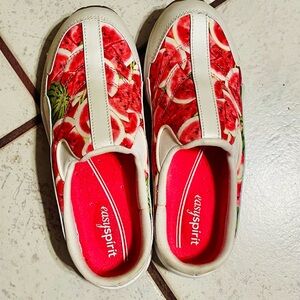 Easy Spirit Watermelon No Tie Slip On Sneakers (6.5)